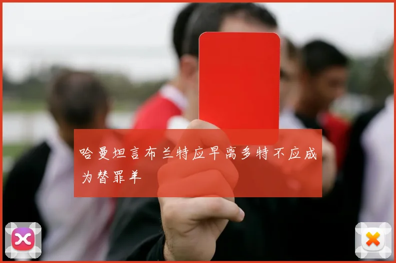 哈曼坦言布兰特应早离多特不应成为替罪羊